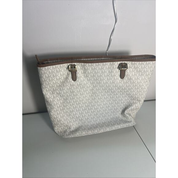 Michael Kors Jet Set Large Snap Pocket Top Zipper Tote No Shoulder Strap - Used - Picture 2 of 9